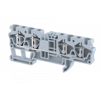 Клемма проходная пружинная 4 мм2 на 4 подключения, серая SQ4-2X2-GREY | код 2103060000 | Elmex Клемма проходная пружинная 4 мм2 на 4 подключения, серая SQ4-2X2-GREY | код 2103060000 | Elmex