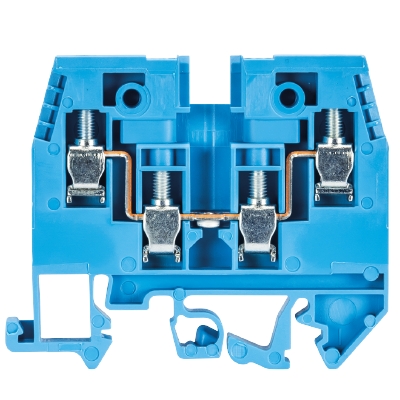 Клемма проходная, 4 точки подключения, тип фиксации провода: винтовой, номинальное сечение: 4 мм кв., 32A, 500V, ширина: 6 мм, цвет: синий, тип монтажа: DIN 35 | код 57.504.5155.6 | Wieland Клемма проходная, 4 точки подключения, тип фиксации провода: винтовой, номинальное сечение: 4 мм кв., 32A, 500V, ширина: 6 мм, цвет: синий, тип монтажа: DIN 35 | код 57.504.5155.6 | Wieland