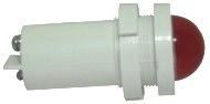 Светодиодная лампа СКЛ-14.2Б-КМ-2-220(P), красная, матовая, с порогом срабатывания 140В, усиленные контакты, 220В 50Гц/пост., диаметр посадочного отверстия 22мм, УХЛ2.1 | код A8021-34125216 | Каскад-Электро