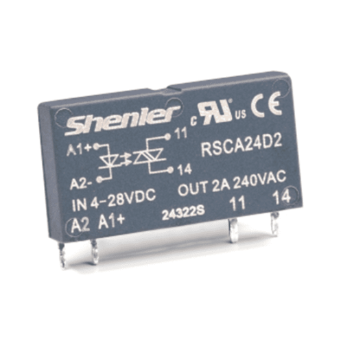 Реле, 1CO, 240VAC, 2A 4-28V DC | код RSCA24D2 | Shenler Реле, 1CO, 240VAC, 2A 4-28V DC | код RSCA24D2 | Shenler
