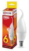 Лампа светодиодная LED-СВЕЧА НА ВЕТРУ-VC 6Вт 230В Е14 3000К 540Лм IN HOME | код 4690612030371 | IN HOME