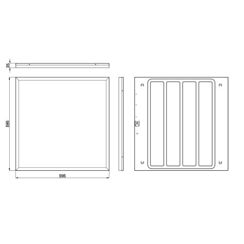 Светильник светодиодный ДВО/ДПО-40Вт с равномерным свечением со встроенным БАП 1час 6500K 595х595 SPO-1-40-6K-M-EM | код Б0065267 | ЭРА