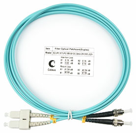 Cabeus FOP-50-SC-ST-25m Шнур оптический duplex SC-ST 50/125 mm OM3 25м LSZH | код 8497c | Cabeus Cabeus FOP-50-SC-ST-25m Шнур оптический duplex SC-ST 50/125 mm OM3 25м LSZH | код 8497c | Cabeus