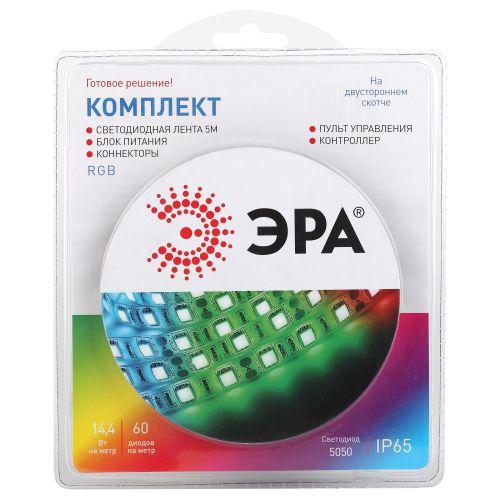 Комплект светодиодной ленты 5050kit-14.4-60-12-IP65-RGB разноцвет. 12В (в комплекте: LED лента на двустороннем скотче; источник питания; контроллер; пульт управления; коннекторы) (уп.5м) Эра Б0043070 Комплект светодиодной ленты 5050kit-14.4-60-12-IP65-RGB разноцвет. 12В (в комплекте: LED лента на двустороннем скотче; источник питания; контроллер; пульт управления; коннекторы) (уп.5м) Эра Б0043070