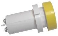 Светодиодная лампа СКЛ-14Б-Ж-2-24-П, желтая, плоский излучатель, 24В 50Гц/пост., диаметр посадочного отверстия 22мм, УХЛ2.1 | код A8021-80071186 | Каскад-Электро