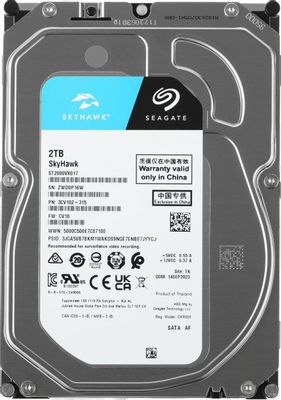 Жесткий диск Seagate SATA-III 2TB ST2000VX017 Surveillance Skyhawk (5400rpm) 256Mb 3.5 | код 1977273 | Seagate Жесткий диск Seagate SATA-III 2TB ST2000VX017 Surveillance Skyhawk (5400rpm) 256Mb 3.5 | код 1977273 | Seagate