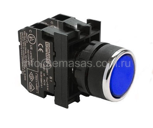 B101DM Кнопка нажимная круглая синяя (2НО) | код B101DM | EMAS B101DM Кнопка нажимная круглая синяя (2НО) | код B101DM | EMAS