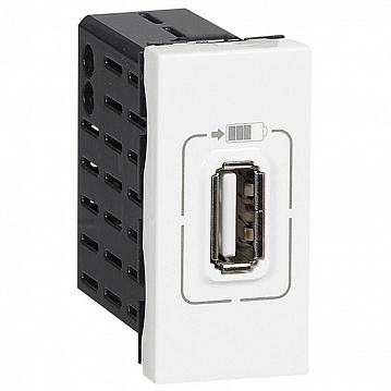 Розетка 1xUSB MOSAIC, белый | код. 077591 | Legrand Розетка 1xUSB MOSAIC, белый | код. 077591 | Legrand