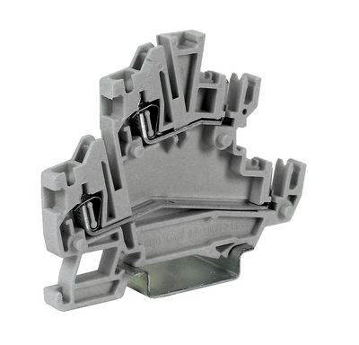 Клеммный зажим. Двухуровневый. Со втычными контактами. Тип HCD.1 (Ex)i. Голубой. 1,5 кв.мм. | код ZHC210 | DKC