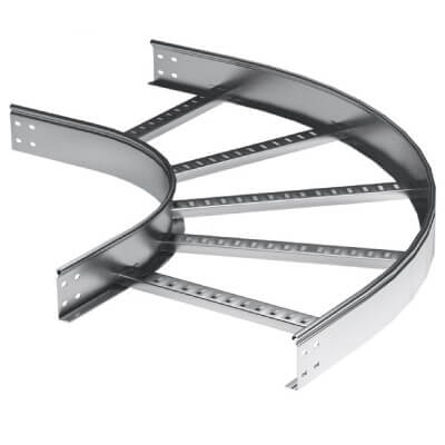 Угол горизонтальный 90 градусов 80x400 R-300, лонжерон 1,5 мм, цинк-ламельный, в комплекте с крепежными элементами и соединительными | код LIC8340KZL | DKC Угол горизонтальный 90 градусов 80x400 R-300, лонжерон 1,5 мм, цинк-ламельный, в комплекте с крепежными элементами и соединительными | код LIC8340KZL | DKC