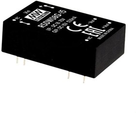 Источник питания DC-DC, 8Вт, вход 18…75В, выход 12В/666мА, изоляция 1500В DC, DIP24 31.8х20.3х10.2мм, -40...+85С | код RSDW08G-12 | MeanWell Источник питания DC-DC, 8Вт, вход 18…75В, выход 12В/666мА, изоляция 1500В DC, DIP24 31.8х20.3х10.2мм, -40...+85С | код RSDW08G-12 | MeanWell