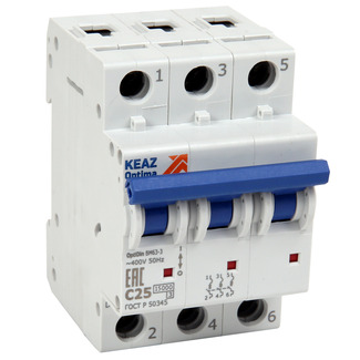 Выключатель автоматический модульный OptiDin ВМ63-3D2-15-УХЛ3 | код 341964 | КЭАЗ Выключатель автоматический модульный OptiDin ВМ63-3D2-15-УХЛ3 | код 341964 | КЭАЗ