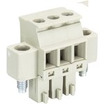 Розеточный разъем, прямой, на кабель, шаг 3,81 мм, 3 полюса, номинальное сечение: 1,5 мм кв., винтовая фиксация провода, 250V, 8А, без маркировки, цвет: серый, серия 8813 B VR | код 25.622.3353.0 | Wieland