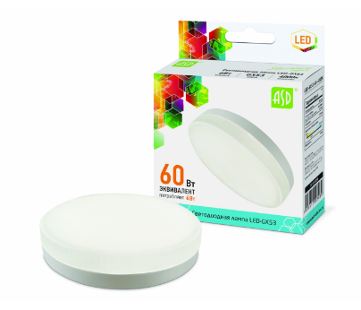 Лампа светодиодная LED-GX53-standard 6Вт 230В 6500К 540Лм ASD | код 4690612012292 | ASD Лампа светодиодная LED-GX53-standard 6Вт 230В 6500К 540Лм ASD | код 4690612012292 | ASD