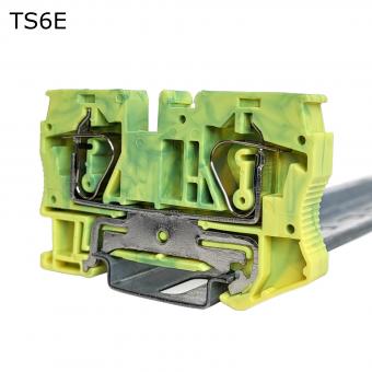 Клемма пружинная проходная 2 контакта 6 мм2, заземляющая | код TS6E | ПРОВЕНТО Клемма пружинная проходная 2 контакта 6 мм2, заземляющая | код TS6E | ПРОВЕНТО