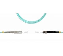 Патч-корд оптический LANMASTER, симплексный, SC/PC-ST/PC, OM3, LSZH, 10 м | код LAN-SC-ST/OM3-10 | LANMASTER