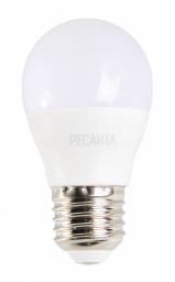 Лампа светодиодная LL-R-G45-7W-230-4K-E27 (шар, 7Вт, нейтр., Е27) Ресанта, , Шт | код 76/1/73 | РЕСАНТА Лампа светодиодная LL-R-G45-7W-230-4K-E27 (шар, 7Вт, нейтр., Е27) Ресанта, , Шт | код 76/1/73 | РЕСАНТА