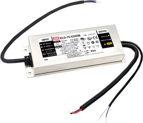 Источник питания AC-DC, 75.6Вт, IP67, вход 100…305В AC, 47…63Гц/142…431В DC, ККМ, выход 27…54В/1400мА, изоляция 3750В AC, в кожухе 180х63х35.5, -40…+85С (корпус), димминг 3 в 1, с проводом заземления | код ELG-75-C1400B-3Y | MeanWell Источник питания AC-DC, 75.6Вт, IP67, вход 100…305В AC, 47…63Гц/142…431В DC, ККМ, выход 27…54В/1400мА, изоляция 3750В AC, в кожухе 180х63х35.5, -40…+85С (корпус), димминг 3 в 1, с проводом заземления | код ELG-75-C1400B-3Y | MeanWell