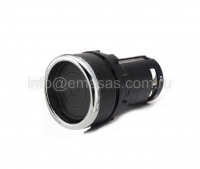 Кнопка нажимная моноблочная с фиксацией черная, 22 мм, IP 40, 1НО | код MB100FH | EMAS