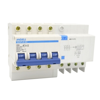 Диф. автомат DZ47LE-63 4P 20A 30mA тип AC х-ка С 6kA (ANDELI) | код ADL02-011 | ANDELI Диф. автомат DZ47LE-63 4P 20A 30mA тип AC х-ка С 6kA (ANDELI) | код ADL02-011 | ANDELI