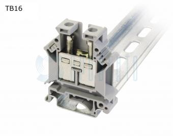 Клемма винтовая проходная 2 контакта 16 мм2, серая | код TB16 | ПРОВЕНТО Клемма винтовая проходная 2 контакта 16 мм2, серая | код TB16 | ПРОВЕНТО