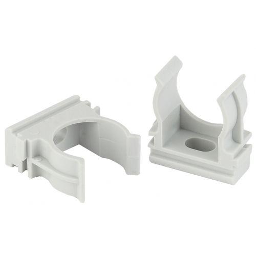 Крепеж-клипса (cерый) для трубы d 40мм (5шт) (5/400/12000) | код Б0043781 | ЭРА