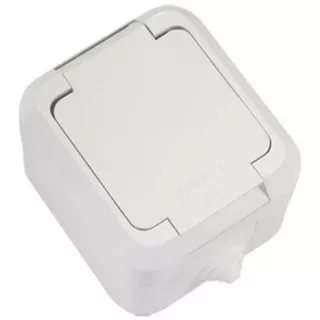 Розетка с крышкой с/з IP 44 серый | код 18104 | Makel