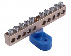 Шина N на 8 присоединений 63А на 1изоляторе стойка | код Шина _N_ 63.08 | HEGEL Шина N на 8 присоединений 63А на 1изоляторе стойка | код Шина _N_ 63.08 | HEGEL