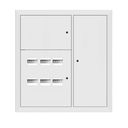 Щит этажный 6 кв. RAL9003 3 окна в ряд по гориз. (1000х950х150) EKF Basic | код mb28-v-6-r9003-1 | EKF Щит этажный 6 кв. RAL9003 3 окна в ряд по гориз. (1000х950х150) EKF Basic | код mb28-v-6-r9003-1 | EKF