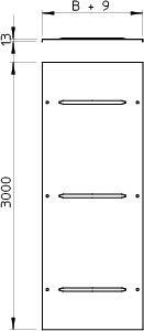 Крышка кабельного лотка с фиксатором 300x3000 | код 6227430 | OBO Bettermann
