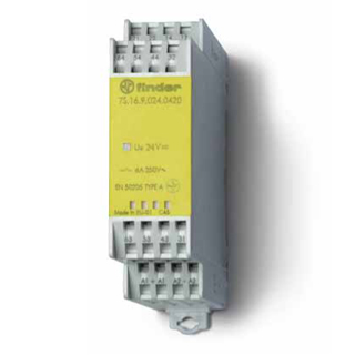 Модульное электромеханическое реле безопасности (реле с принудительным управлением контактами) SIL2, 4NO+2NC 6A, контакты AgNi+Au, катушка 12В DC, безвинтовые клеммы, ширина 22.5мм, степень защиты IP20 | код 7S1690125420PAS | FINDER Модульное электромеханическое реле безопасности (реле с принудительным управлением контактами) SIL2, 4NO+2NC 6A, контакты AgNi+Au, катушка 12В DC, безвинтовые клеммы, ширина 22.5мм, степень защиты IP20 | код 7S1690125420PAS | FINDER