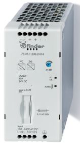 Импульсный источник питания, вход 110...250В AC/DC, выход 24В DC, 240Вт, Компенсация реактивной мощности, ширина 60мм, степень защиты IP20 | код 782E12302414 | FINDER Импульсный источник питания, вход 110...250В AC/DC, выход 24В DC, 240Вт, Компенсация реактивной мощности, ширина 60мм, степень защиты IP20 | код 782E12302414 | FINDER