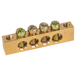 NO-122-01 Шина ЭРА NO-122-01 PEN земля-ноль 6х9мм 4/2 латунная с креплениями по краям | код Б0047215 | ЭРА