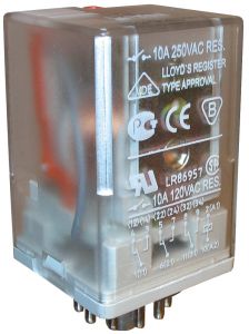 Реле R15-2013-23-1220-WT 10А, 3СО, 220В пост., тест-кнопка | код 802863 | Relpol Реле R15-2013-23-1220-WT 10А, 3СО, 220В пост., тест-кнопка | код 802863 | Relpol