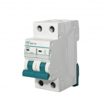 Автоматический выключатель ВА 47-29_2 полюс 3А ток к.з. 4.5кА хар-ка С ESQ DZ | код 14.03.10.000177 | ESQ Автоматический выключатель ВА 47-29_2 полюс 3А ток к.з. 4.5кА хар-ка С ESQ DZ | код 14.03.10.000177 | ESQ