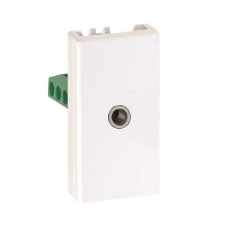 Разъем для наушников 3.5 мм mini-jack, узкий, винты, S27 белый | код 2701092-030 | Simon