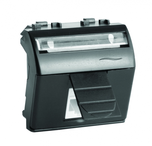 BRAVA Розетка компьютерная RJ45 черная | код 77655N | DKC BRAVA Розетка компьютерная RJ45 черная | код 77655N | DKC