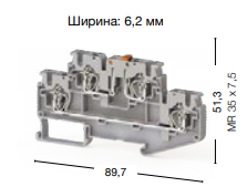 312 091, Пружинная клемма серии SRD 4-AF (Синий) | код 0.0.0.3.12091 | KLEMSAN 312 091, Пружинная клемма серии SRD 4-AF (Синий) | код 0.0.0.3.12091 | KLEMSAN