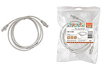 Патч-корд народный U/UTP Cat 5e 4PR 24AWG PVC, литой 2 м, серый | код SQ0115-0004 | TDM НАРОДНЫЙ