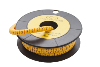 Маркер кабельный трубчатый в рулоне сечение 5,2-10,0 кв.мм (2) | код MCT3-2 | ELVERT Маркер кабельный трубчатый в рулоне сечение 5,2-10,0 кв.мм (2) | код MCT3-2 | ELVERT