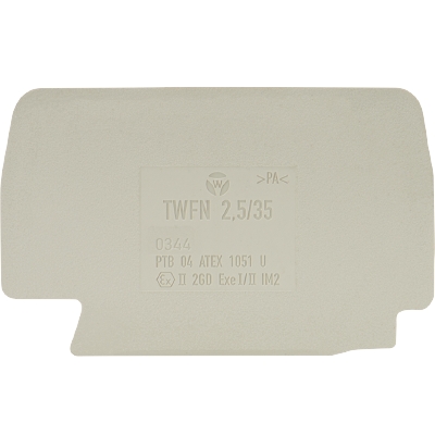 Разделительная пластина, для клемм WKFN 2,5..., цвет: серый | код 07.312.6855.0 | Wieland Разделительная пластина, для клемм WKFN 2,5..., цвет: серый | код 07.312.6855.0 | Wieland