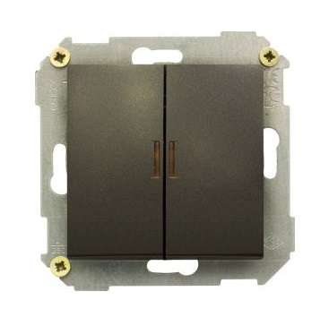 Выключатель 2-кл. СП Simon 34 10А IP20 с подсветкой механизм графит Simon 34392-038 Выключатель 2-кл. СП Simon 34 10А IP20 с подсветкой механизм графит Simon 34392-038