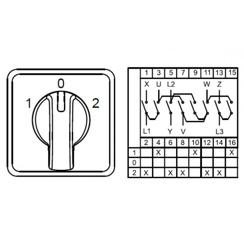 800 233, CS025019S, Переключатели управления трёхфазным двухобмоточным двигателем (1-0-2), 3 FAZ 25 A 60градус. | код 0.0.0.8.00233 | KLEMSAN 800 233, CS025019S, Переключатели управления трёхфазным двухобмоточным двигателем (1-0-2), 3 FAZ 25 A 60градус. | код 0.0.0.8.00233 | KLEMSAN