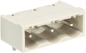 Вилочный разъем, горизонтальный, на плату, шаг 7,5 мм, 3 полюса, фиксация на плате пайкой, 690V, 12А, без маркировки, цвет: серый, серия 8313 S G | код 25.372.3353.0 | Wieland