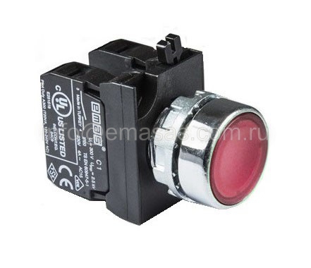 Кнопка нажимная круглая красная CM202DК (2НЗ) | код CM202DK | EMAS Кнопка нажимная круглая красная CM202DК (2НЗ) | код CM202DK | EMAS