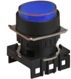 Световой индикатор L16RR-EB24, плоский ?18мм цвет синий 24В пост., монтажное отверстие ?16мм | код A8026-A5550000197 | РЕЛЕ И АВТОМАТИКА