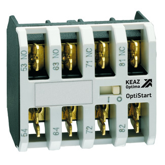 Блок контактный OptiStart K-MX-F1013 фронтальный 1НО+3НЗ, клеммы фастон, для мини-контакторов M | код 335873 | КЭАЗ Блок контактный OptiStart K-MX-F1013 фронтальный 1НО+3НЗ, клеммы фастон, для мини-контакторов M | код 335873 | КЭАЗ