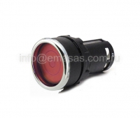 Кнопка нажимная моноблочная с фиксацией красная, 22 мм, IP 40, 1НЗ | код MB200FK | EMAS