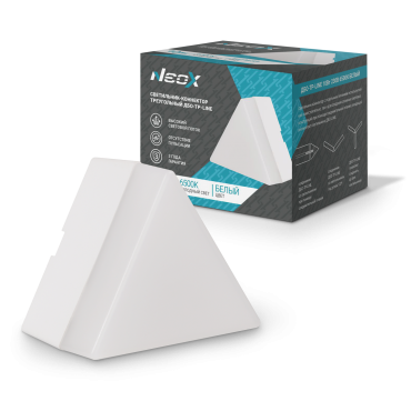 Светильник-коннектор треугольный ДБО-ТР-LINE 10Вт 230В 6500К белый NEOX | код 4690612037806 | NEOX Светильник-коннектор треугольный ДБО-ТР-LINE 10Вт 230В 6500К белый NEOX | код 4690612037806 | NEOX