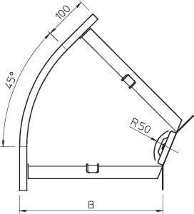Секция угловая 45град. 110x200 горячий цинк | код 7068212 | OBO Bettermann